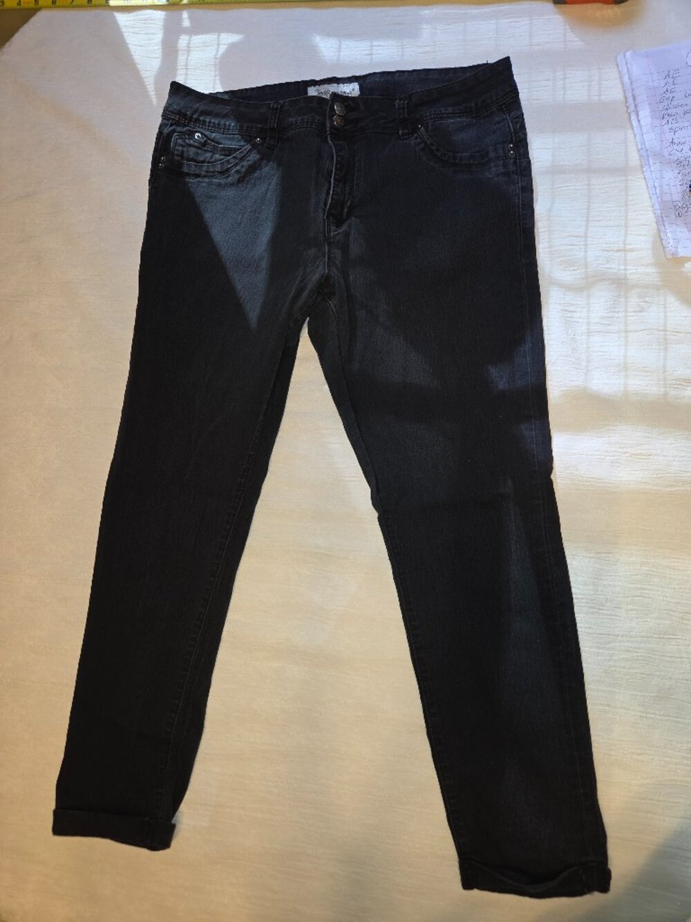 Royalty for Me Black Fade Skinny Jeans- Size 14